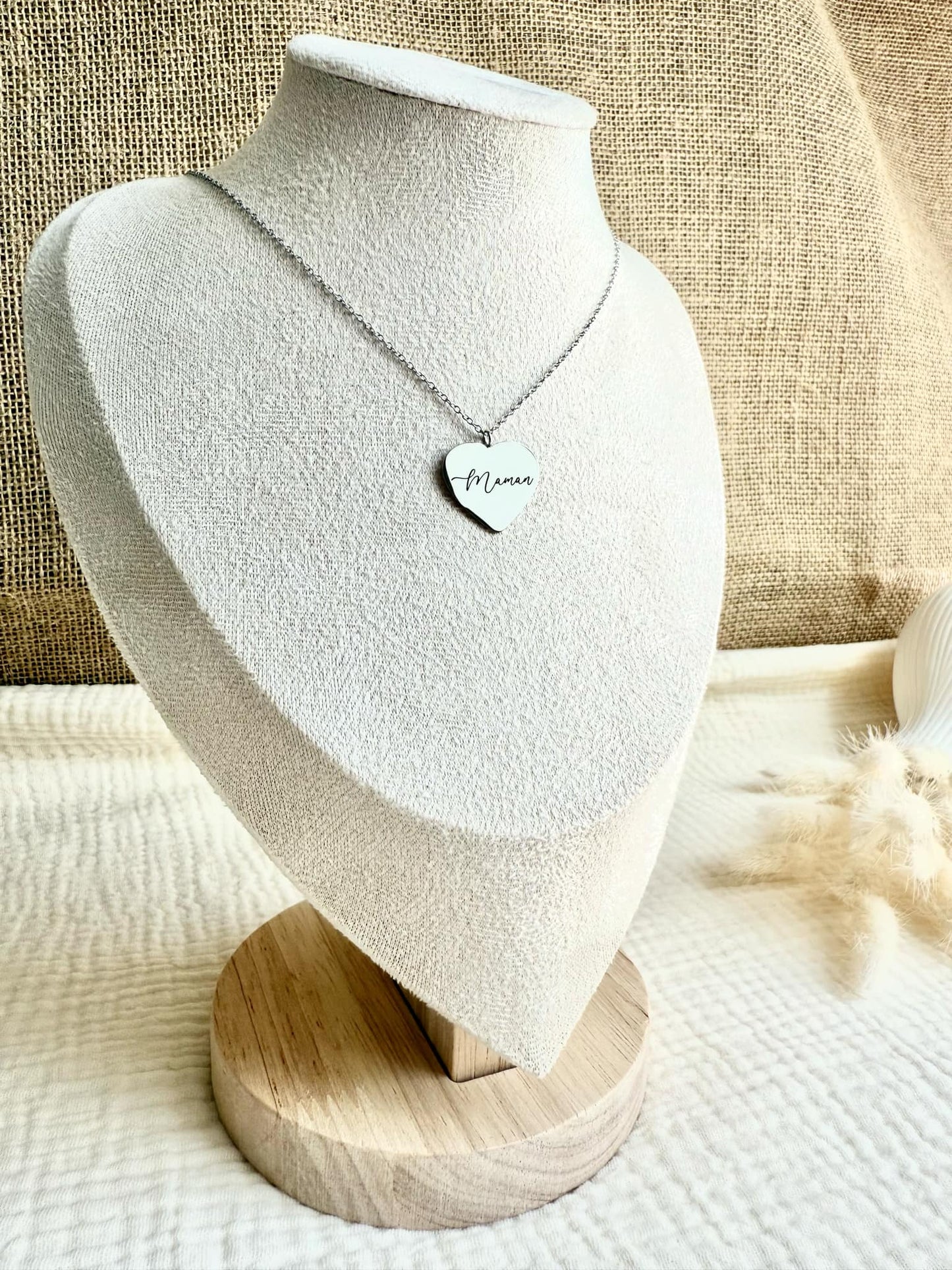 Collier coeur "Maman"