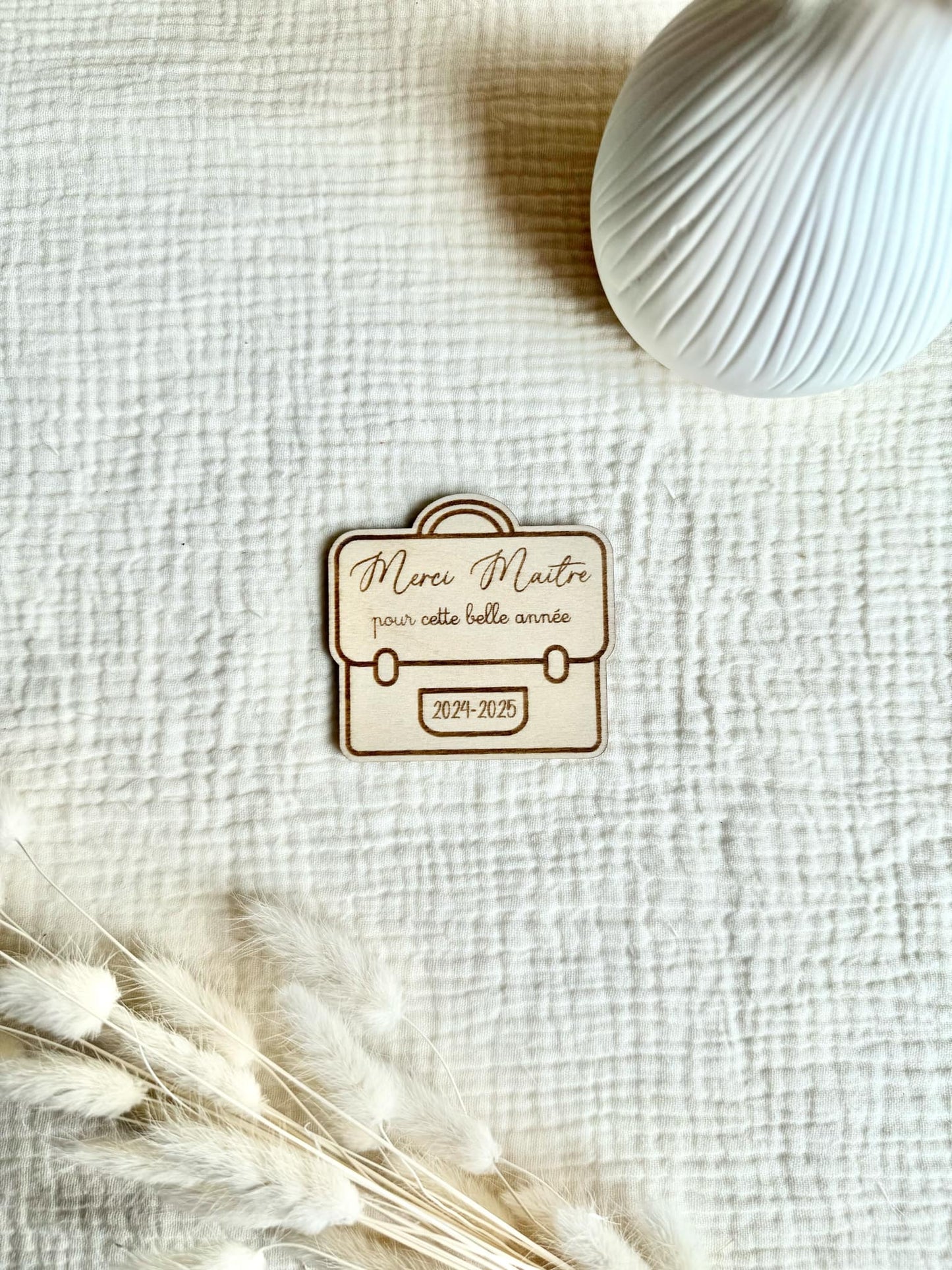 Magnet cartable bois Maître