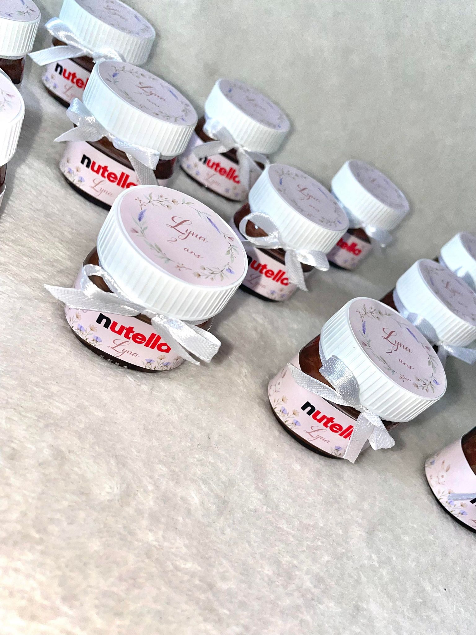 Mini pot nutella marque place prénom personnalisé
