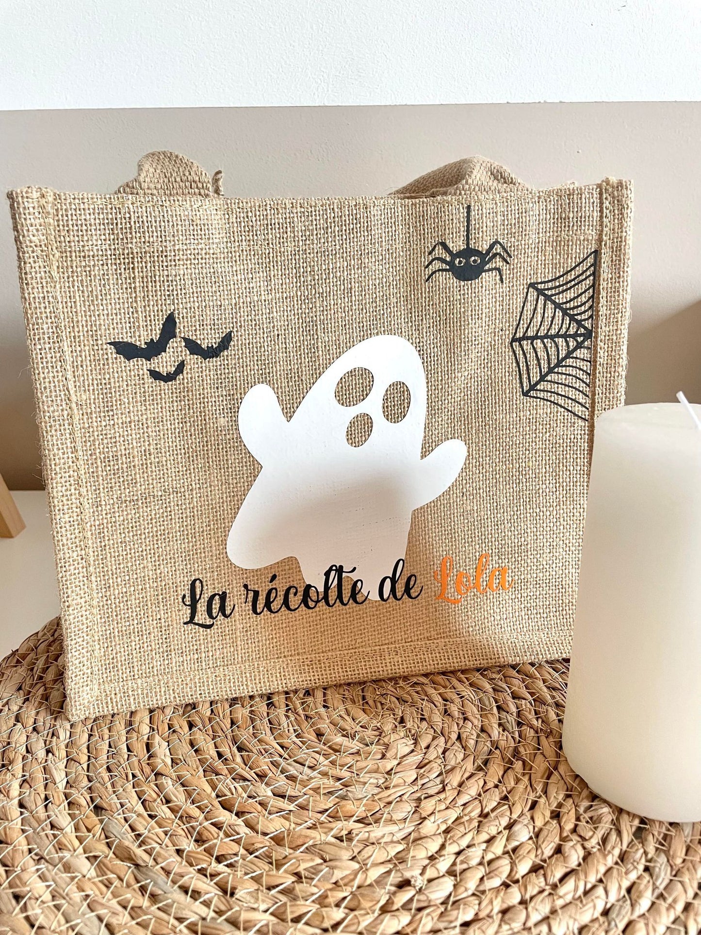 Sac en toile de jute Halloween