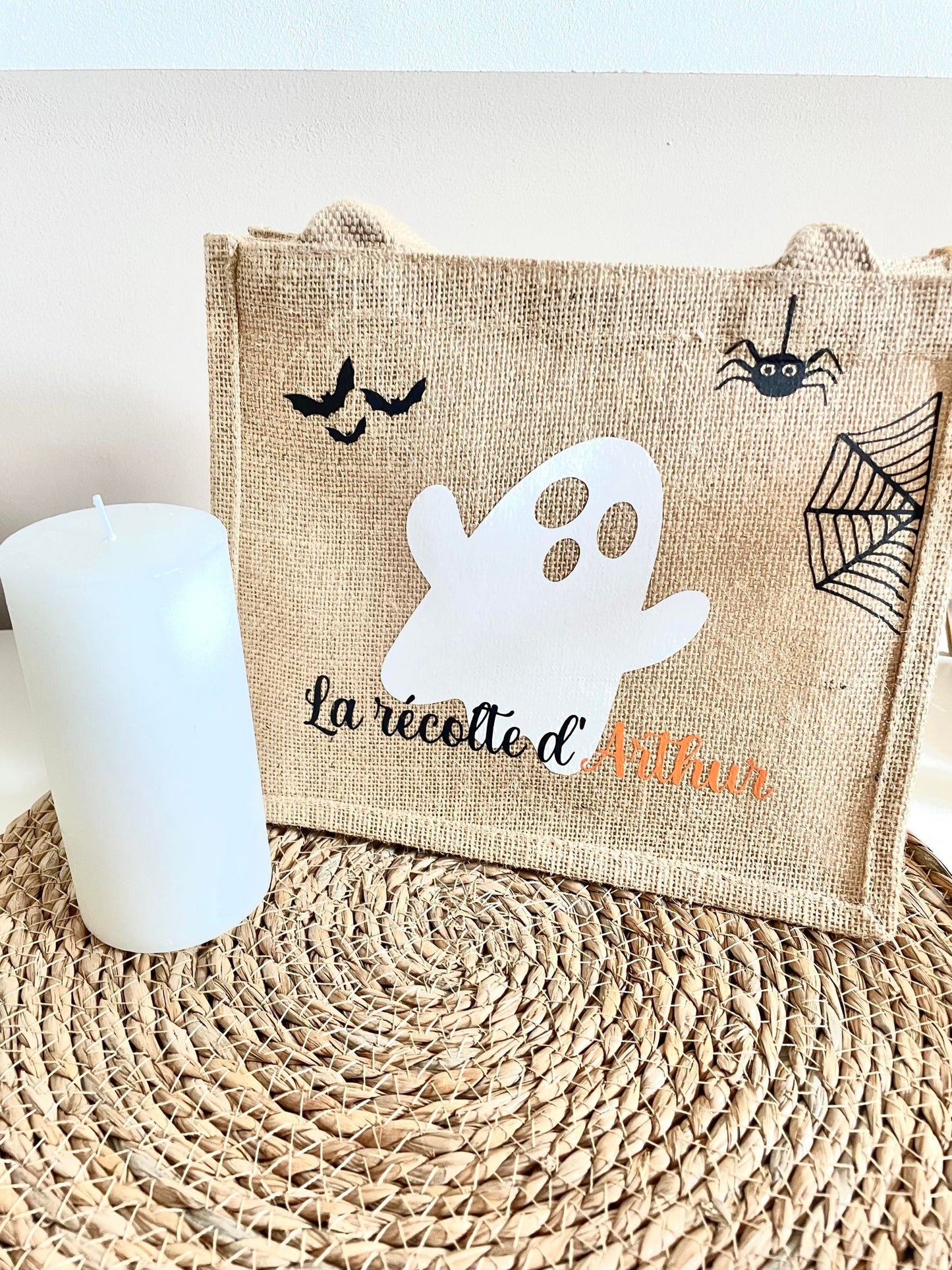 Sac en toile de jute Halloween