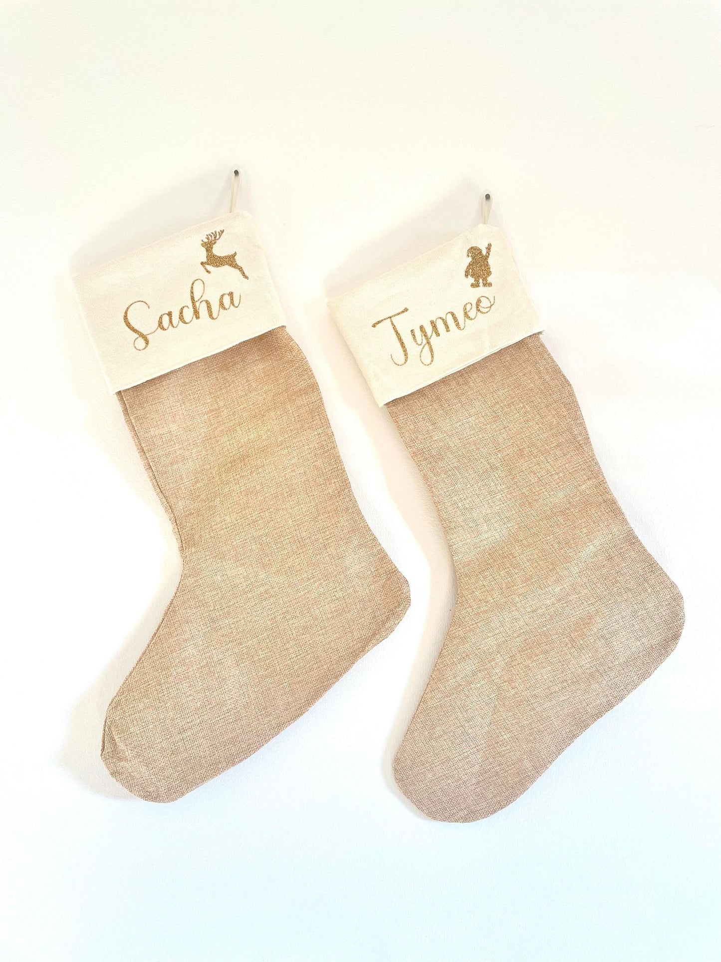 Chaussette de Noël en jute