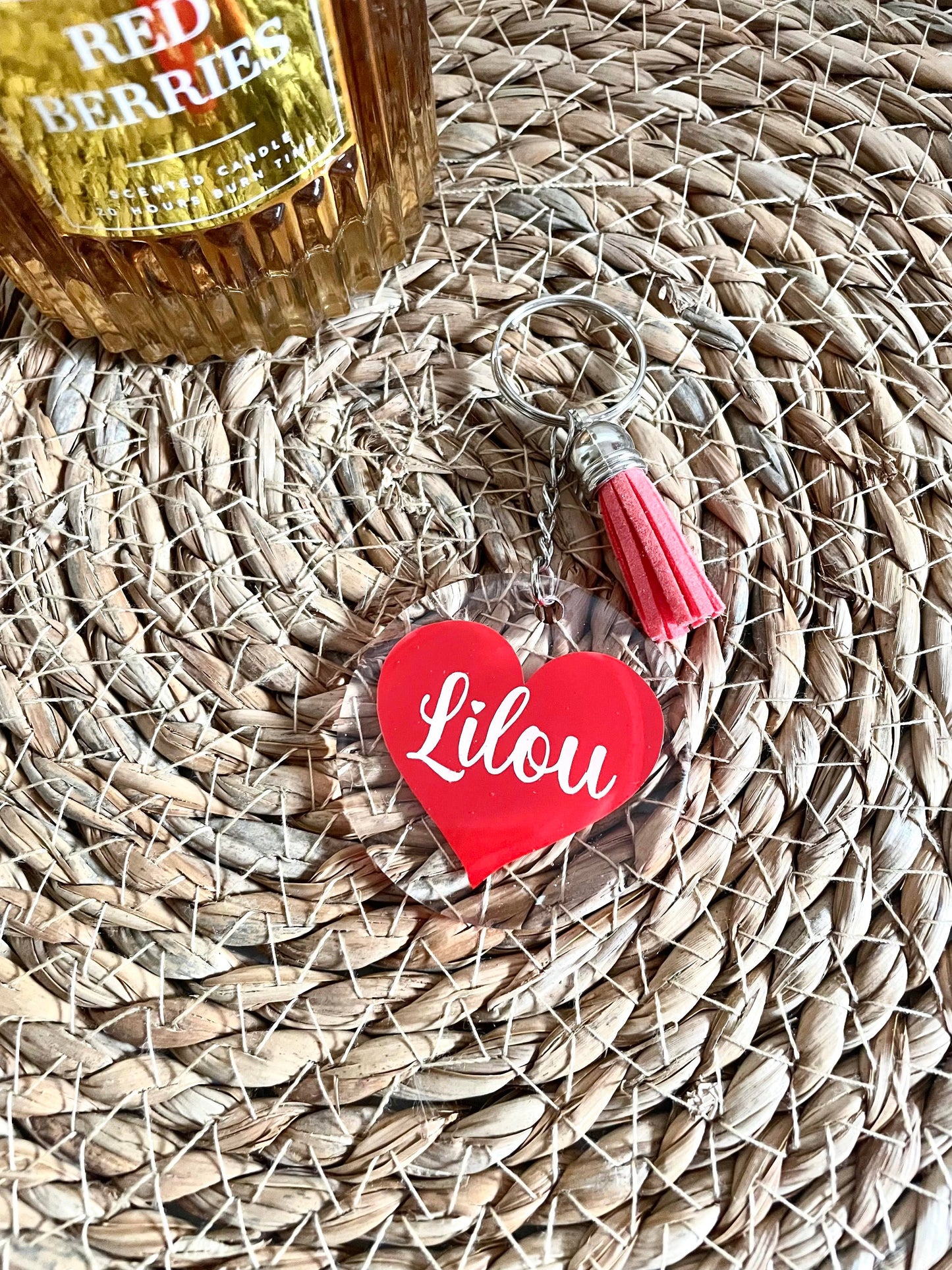 Porte clé prénom/coeur